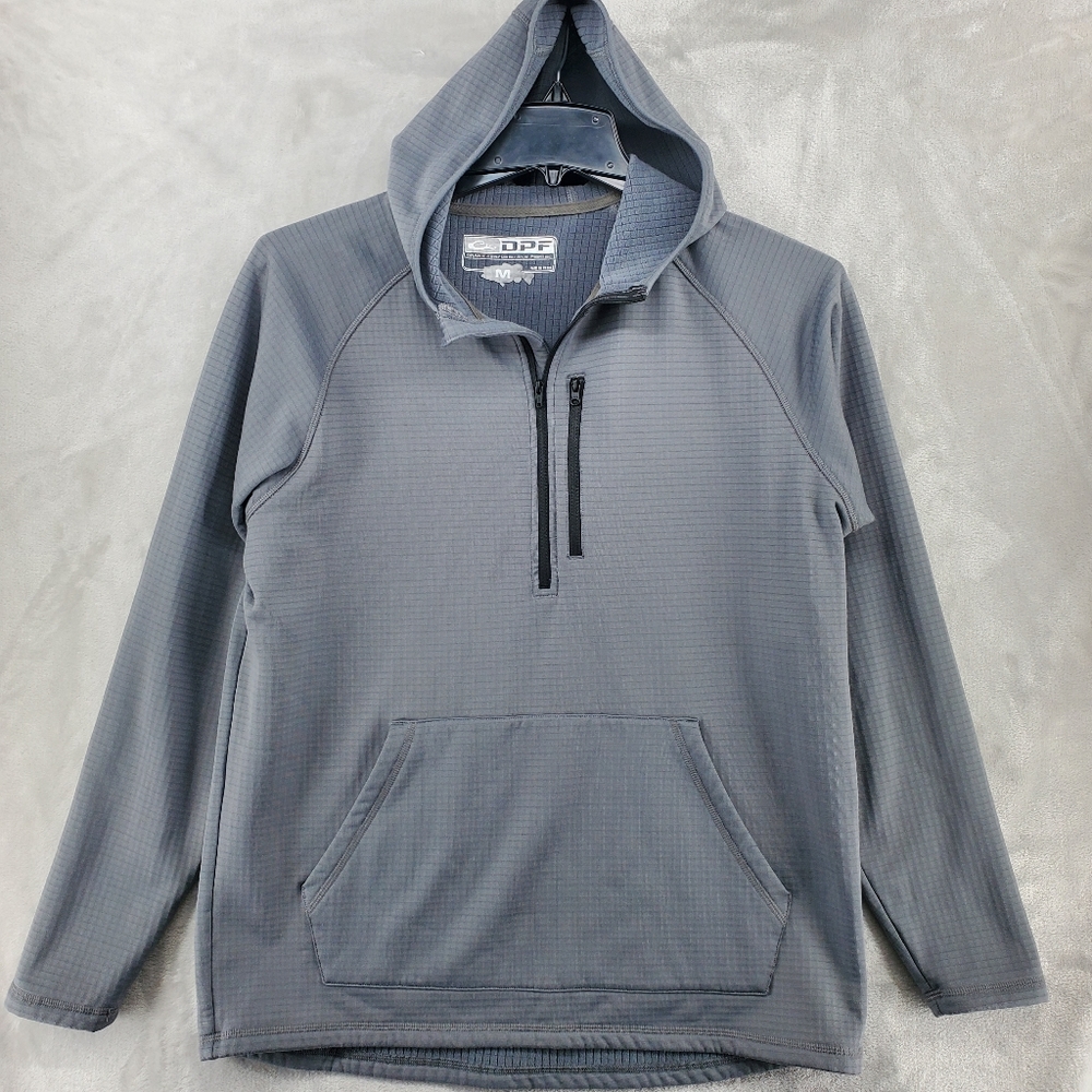 Drake Waterfowl DPF Performance Fishing Hooded‎ Micro Fleece Mens Medium Gray